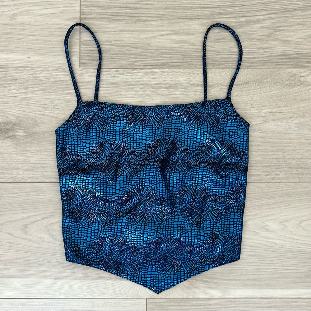 tower usa open back snakeskin tank